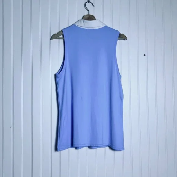 NWT LILLY PULITZER SIZE MEDIUM LUXLETIC IMARA POLO TOP *BLUE PERI* GOLF CASUAL - Picture 8 of 12